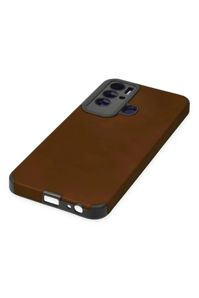 LitaeTrend Tecno Pova Neo Kılıf Loop Deri Silikon - Kahverengi - Resim 5