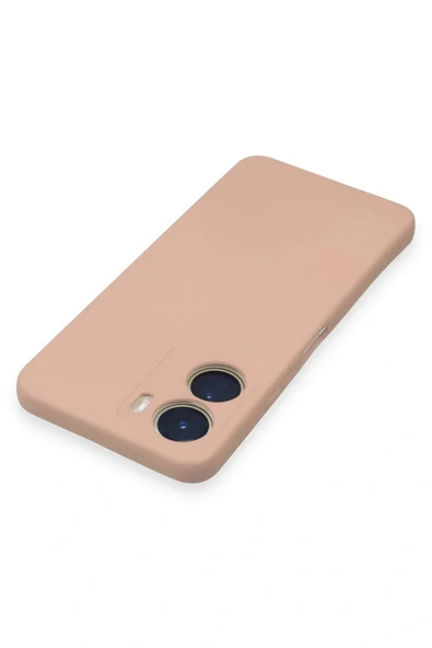 LitaeTrend Vivo Y16 Kılıf Nano içi Kadife Silikon - Pudra - Resim 4