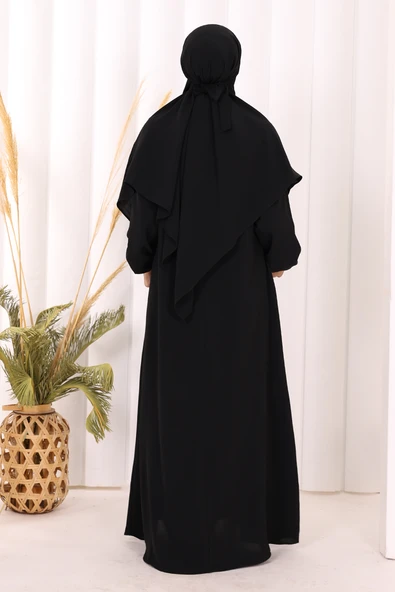 Sufleli Elbise Takım 6044 Siyah - Resim 5