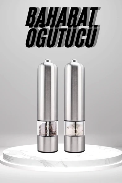 LitaeTrend Otomatik Tuz ve Karabiber Öğütücü Baharat Öğütücü Tuz Karabiber Değirmeni ürün görseli 1