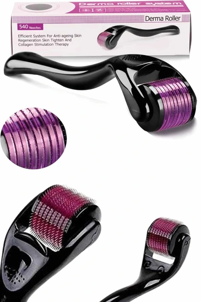 LitaeTrend Derma Roller Titanyum Uçlu 540 İğneli 1 Mm Saç Sakal Çıkarma Ve Cilt Bakım Masaj Aleti - Resim 5