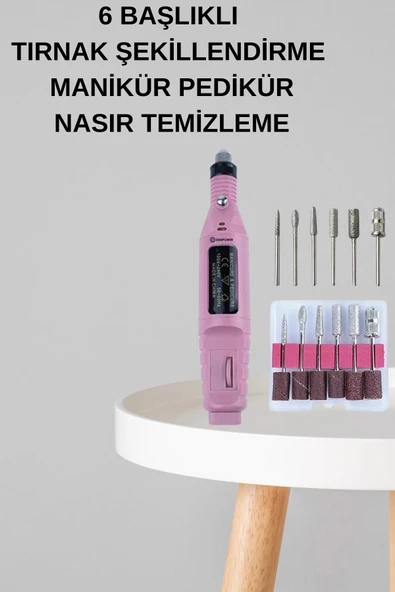 LitaeTrend Elektrikli Manikür Pedikür Seti İkili Set 17 Parça Tırnak Bakımı Nasır Temizleme Tırnak Şekillendirme - Resim 4