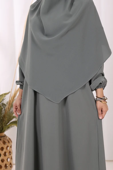 Sufleli Elbise Takım 6044 Mint - Resim 7