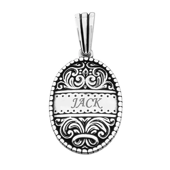 Gümüş Kişiye Özel Erkek Kolye Ucu ürün görseli