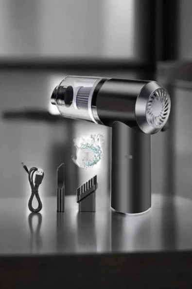 LitaeTrend Araç İçi Süpürge Filtreli Şarjlı Süpürge Vakumlu Yıkanabilir - Resim 2