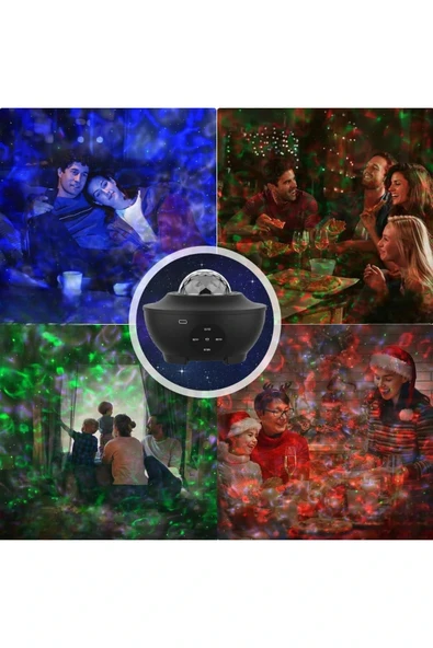 LitaeTrend Yıldızlı gökyüzü Projektörü Uzaktan kumandalı Çocuklara Özel Şarjlı - Resim 3