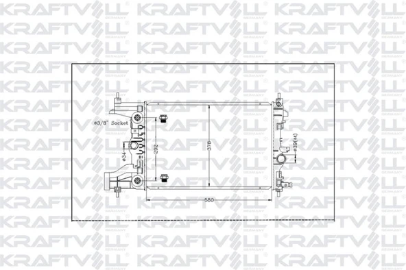Opel Motor Su Radyatoru A.t Astra J 10>19 A16xer - B16xer Cruze (j300) Cruze (j305) F16d 580x398x16 - Kraftvoll 08040146 ürün görseli