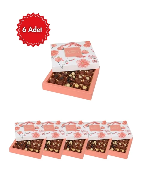 Bolçi Flower Kutu Spesiyal Çikolata 350 gr - 6'lı Avantaj Paketi (Hediye Seti) ürün görseli 1