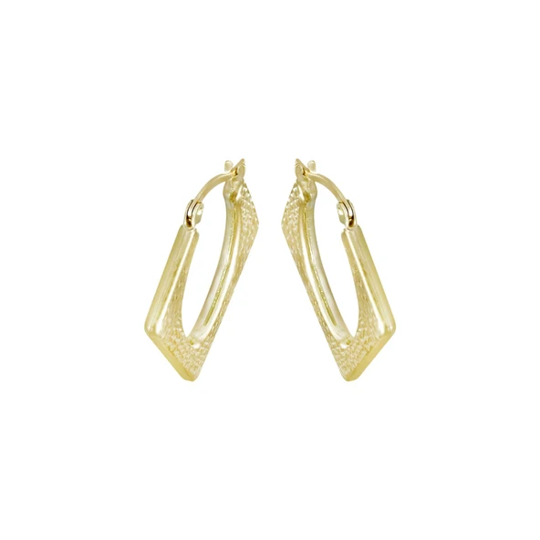 Altın Asimetrik Küpe T075483 ürün görseli 1