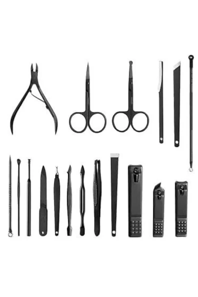 LitaeTrend 17 Parça Manikür Seti El ve Ayak Bakımı Törpü Cımbız Tırnak Temizleme - Resim 3