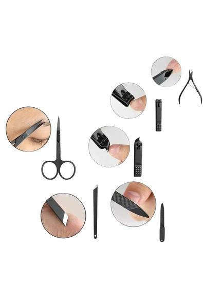 LitaeTrend 17 Parça Manikür Seti El ve Ayak Bakımı Törpü Cımbız Tırnak Temizleme - Resim 4