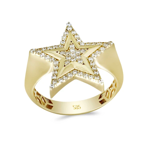 Altın Yıldız Yüzük T075213 ürün görseli 1