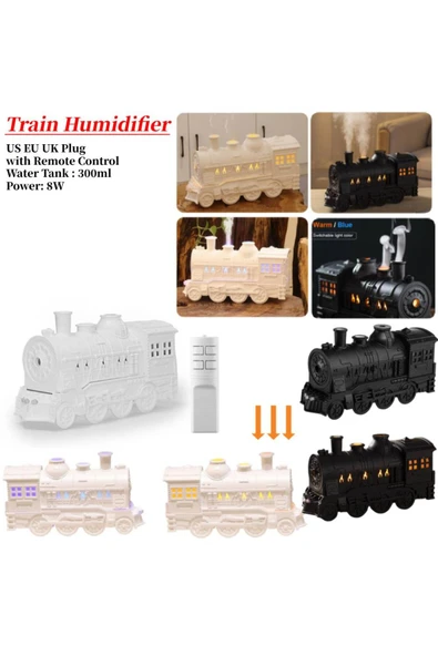 APWIKOGER Tren Hava Nemlendirici Hafif Ultrasonik Aromaterapi Difüzörleri Sis Makinesi Koku Esansiyel Yağ A... - Resim 7