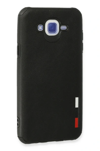 LitaeTrend Samsung Galaxy J7 Kılıf Loop Deri Silikon - Siyah - Resim 3