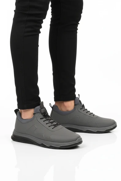 Walkway Füme Lastik Bağcıklı Hafif Esnek Erkek Spor Ayakkabı Kaif 2323 M ürün görseli