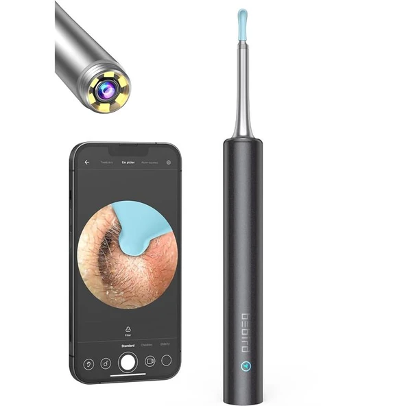 BEBIRD T5 3MP KAMERA 3.5MM LENS ŞARJLI WIFI GÖRÜNTÜLÜ KULAK TEMİZLEYİCİ SİYAH RENK ürün görseli