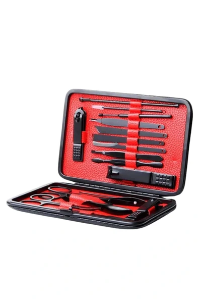 LitaeTrend 17 Parça Manikür Seti Taşınabilir Özel Çantalı El ve Ayak Bakımı Tırnak Batığı Temizleme - Resim 4