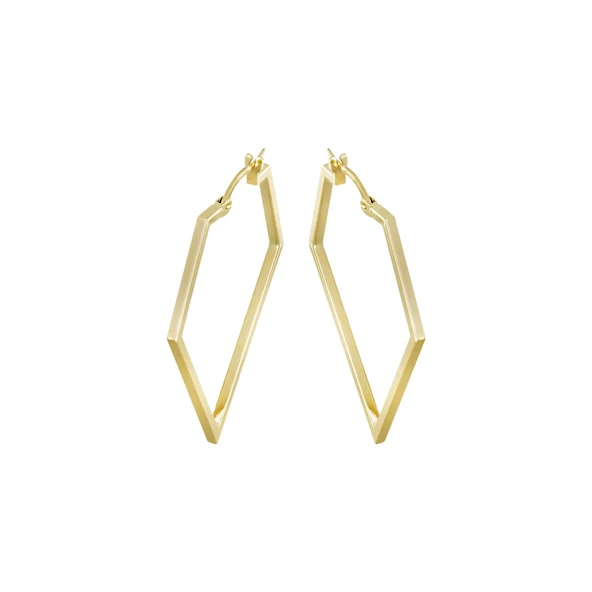 Altın Asimetrik Küpe T075485 ürün görseli 1