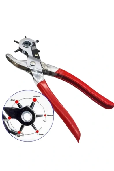 LitaeTrend Kemer Delme Makinesi Aleti Kemer Delme Pensi Kumaş Kemer Ayakkabı Deri - Resim 3