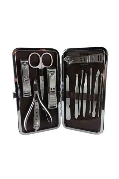 LitaeTrend 12 Parça Manikür Pedikür Seti Özel Deri Çanta El Ayak Bakımı Akne ve Sivilce Temizleme - Resim 4