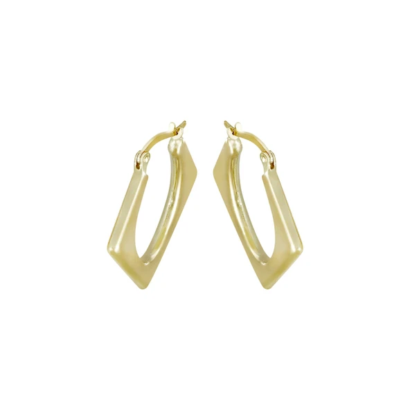 Altın Asimetrik Küpe T075484 ürün görseli 1