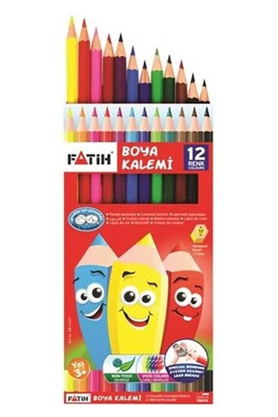 12 Renk Fatih Kuru Boya 35x50 cm Telli Spralli Resim Defteri Hamur Silgi Kalemtraş 15 Yaprak Resim Defteri Kuruboya - Resim 3