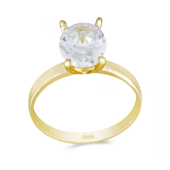 Altın Tektaş Yüzük T076401