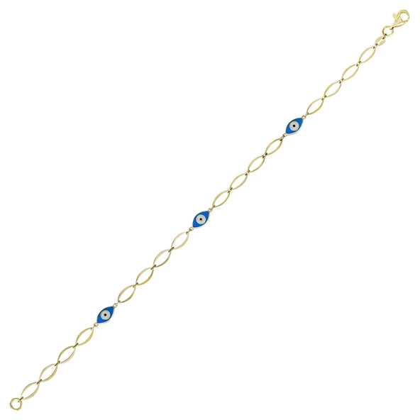 Altın Nazar Boncuklu Bileklik T075583 ürün görseli 1