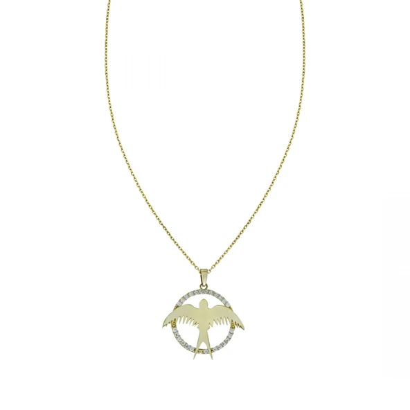 Altın Kuş Kolye T076046