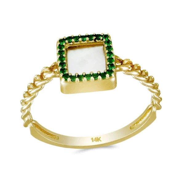 Altın Kare Yüzük T075161 ürün görseli 1