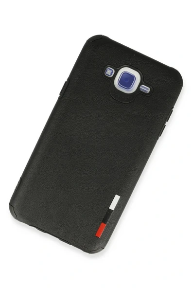 LitaeTrend Samsung Galaxy J7 Kılıf Loop Deri Silikon - Siyah - Resim 2