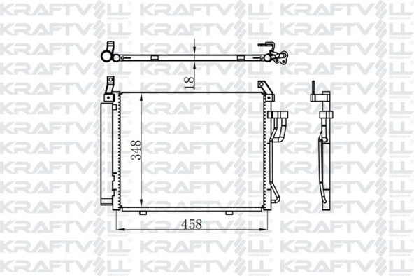 Hyundaı Klima Radyatoru Komple Hyundaı İ10 2008> - Kraftvoll 08060171 - Resim 1