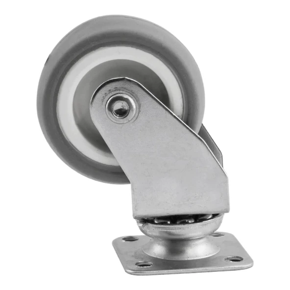 Ofis Koltuk Tekeri Vidalı Yük Taşıma Alışveriş Sepeti Mobilya Tablalı Teker 50 MM x 20 mm GRİ - Resim 2