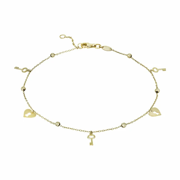 Altın Kalp Halhal T075768 ürün görseli 1