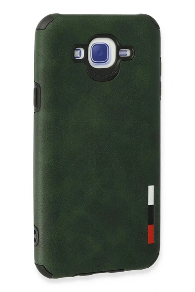 LitaeTrend Samsung Galaxy J7 Kılıf Loop Deri Silikon - Yeşil - Resim 3