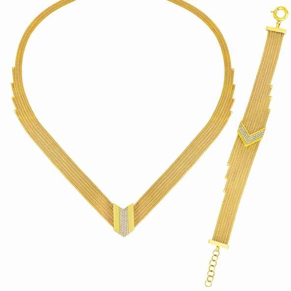 Altın İkili Set T074666-T074667 ürün görseli 1