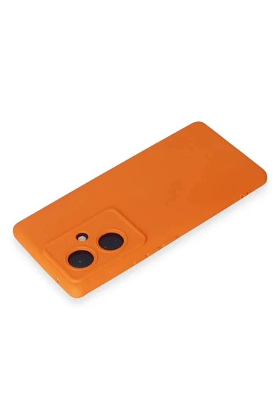 LitaeTrend Vivo V29 Lite Kılıf Nano içi Kadife Silikon - Turuncu - Resim 3