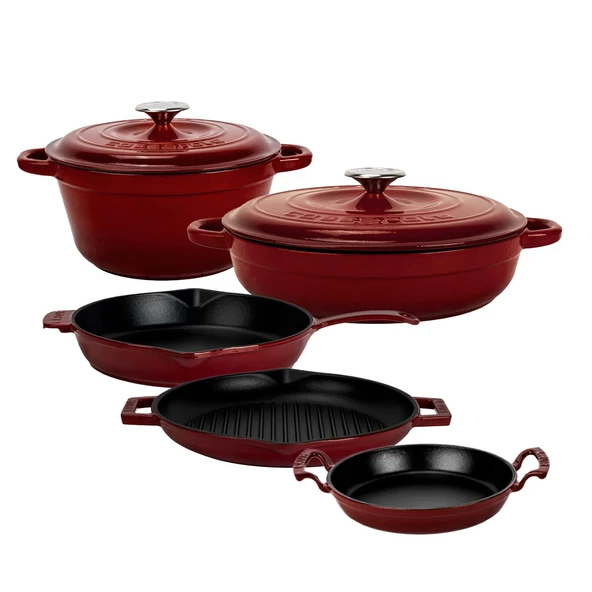 LAVA Döküm Bordo 7 Parça Set – Şıklık, Lezzet ve Gücü Bir Araya Getiren Tasarım ürün görseli
