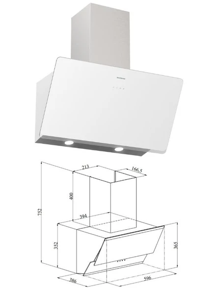 Silverline Beyaz Ankastre Set (CS5801E7W01 Ocak/S2-BO6502W02 Fırın/3457 Soho Davlumbaz) - Resim 4