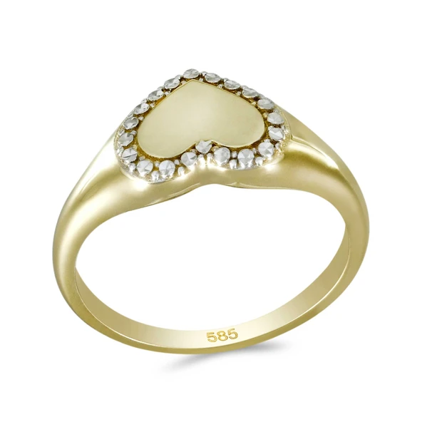 Altın Kalp Yüzük T075178 ürün görseli 1