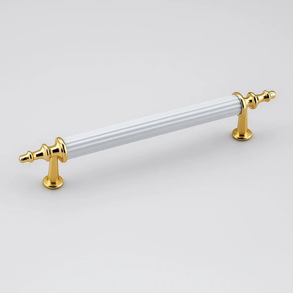Ovacık 128 mm Gold Altın Beyaz Metal Kulp Mobilya Çekmece Dolap Kapak Kulpu Dayanıklı Kulbu Kulpları ürün görseli