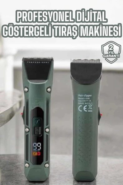 LitaeTrend Tıraş Makinesi Dijital Göstergeli Turbo Motor Paslanmaz Çelik ürün görseli 1