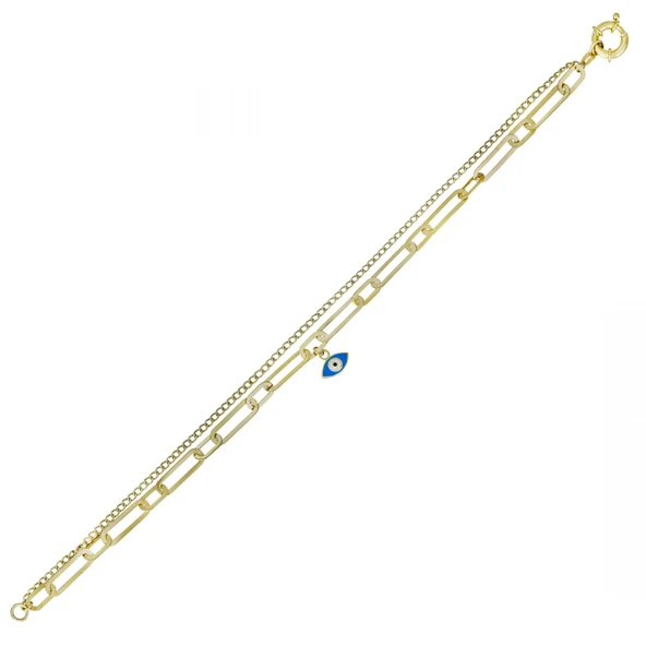 Altın Nazar Boncuklu Bileklik T075893