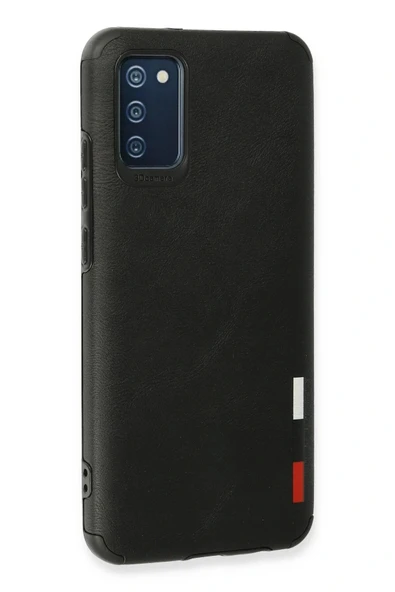 LitaeTrend Samsung Galaxy A02S Kılıf Loop Deri Silikon - Siyah - Resim 3