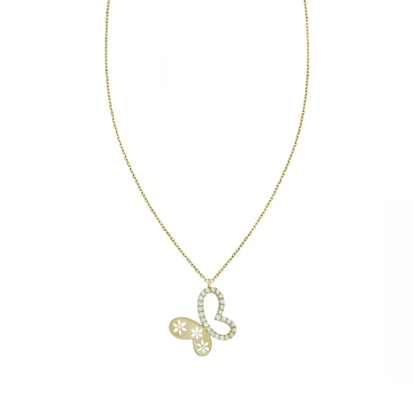Altın Kelebek Kolye T076050 ürün görseli