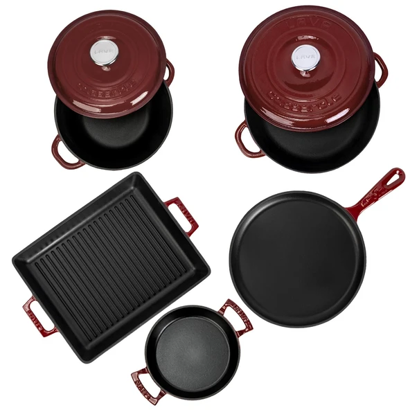 LAVA Bordo Serisi Döküm Set – Her Yemekte Şef Dokunuşu - Resim 3