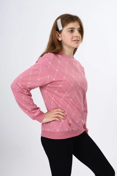 Toontoy Kız Çocuk Baskılı Sweatshirt - Resim 3