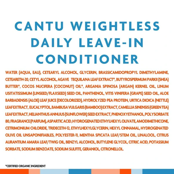 Cantu Weightless 15+ Etki Günlük Durulanmayan Saç Bakım Kremi (236 ml)- Kıvırcık, Dalgalı Saç - Resim 6