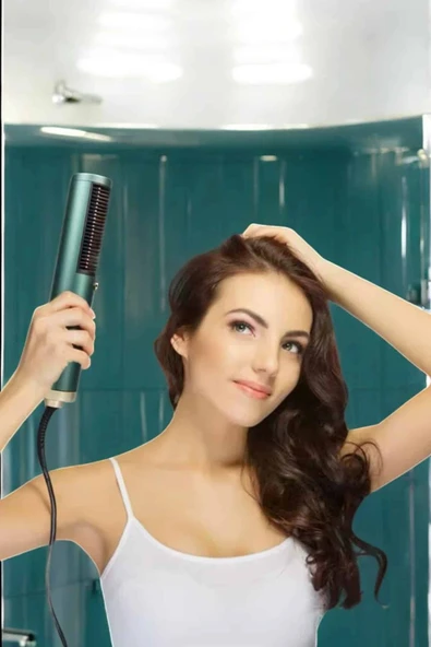 LitaeTrend Üflemeli Fön Tarak Düzleştirici Seramik Kaplama Elektriklenme Karşıtı - Resim 5