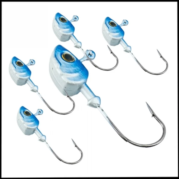 Uyguna-Yakala Mavi Beyaz - 8 gr  Zoka - Kurşunlu Olta İğnesi  -5 Adet-ALA.270 ürün görseli